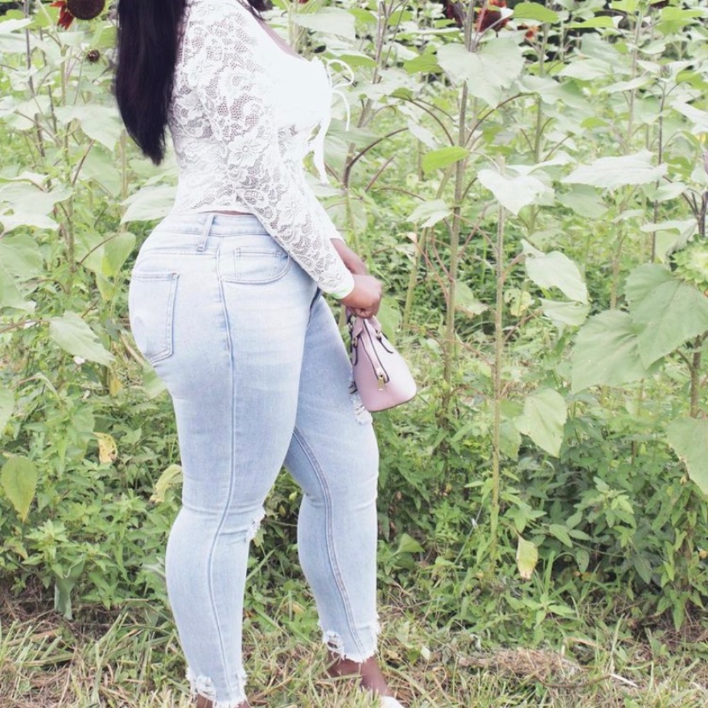 Distressed jeans